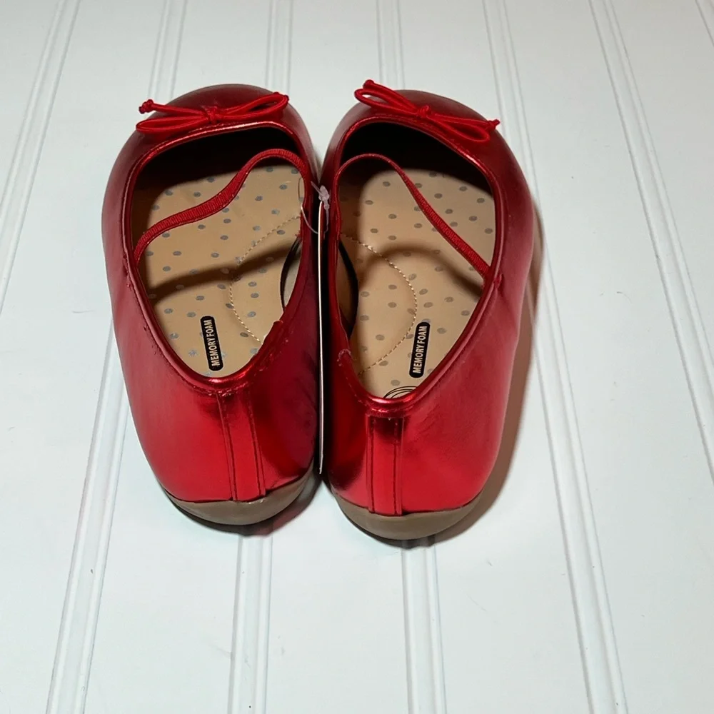 Wonder Nation Size 2 Little Girl Red Dress Shoes NWT